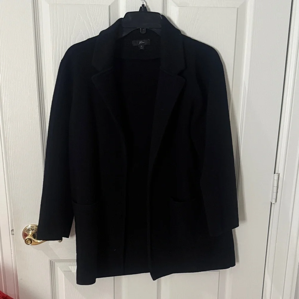J. Crew Women's Black knit Blazer as medium